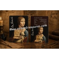 Da Vinci Lady with an Ermine 1/1000 Oz Gold Coin 3000 Francs Chad 2024