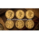 US Dollar Gold 3 Coin Set collection 1/1000 Gold .999 GOLD AND SILVER BULLION