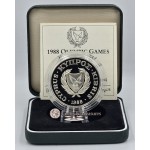 CYPRUS 1988 SILVER PROOF COIN 1 POUND OLYMPIC GAMES SEOUL WORLD COINS