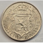 CYPRUS 18 SILVER PIASTRE 1921 COIN KGV AU WORLD COINS