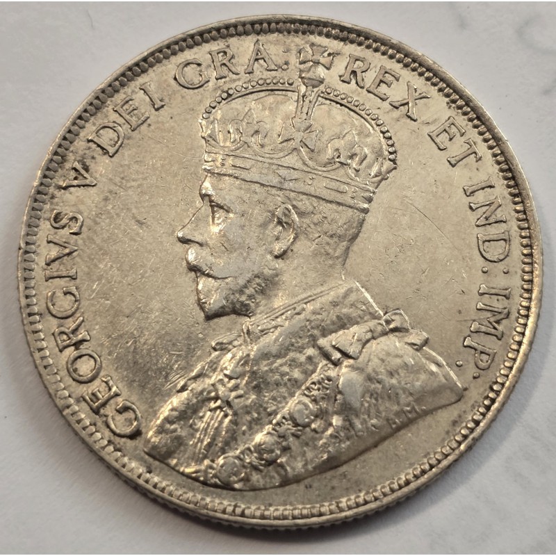 CYPRUS 18 SILVER PIASTRE 1921 COIN KGV AU WORLD COINS