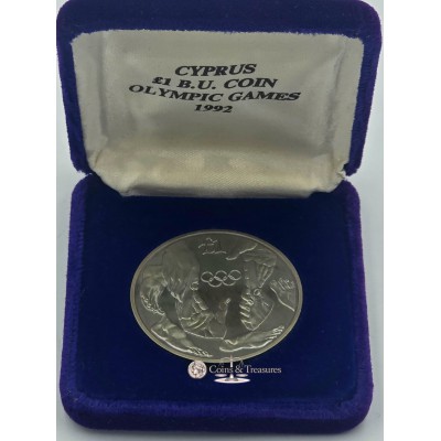 CYPRUS 1992 BU ONE POUND OLYMPIC GAMES BARCELONA IN BOX