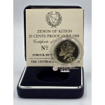 CYPRUS 1988 PROOF 20 CENT ZENON KITIEUS 1989 COIN WORLD COINS