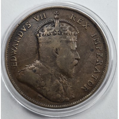 CYPRUS 1 PIASTRES 1908 KING EDWARD COIN VF