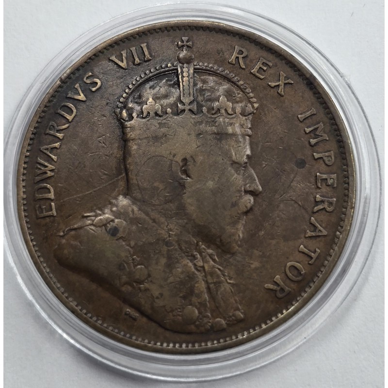 CYPRUS 1 PIASTRES 1908 KING EDWARD COIN VF WORLD COINS