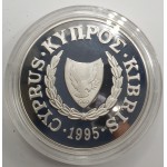 CYPRUS 1995 SILVER PROOF ONE POUND COIN FAO BULL WORLD COINS