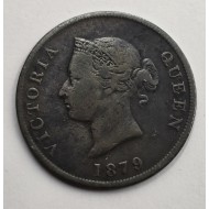 CYPRUS 1/2 PIASTRE COIN 1879 QUEEN VICTORIA 