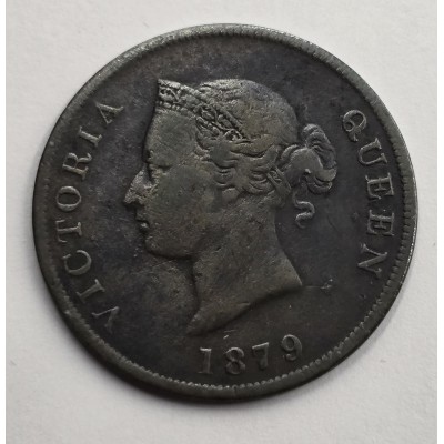 CYPRUS 1/2 PIASTRE COIN 1879 QUEEN VICTORIA 