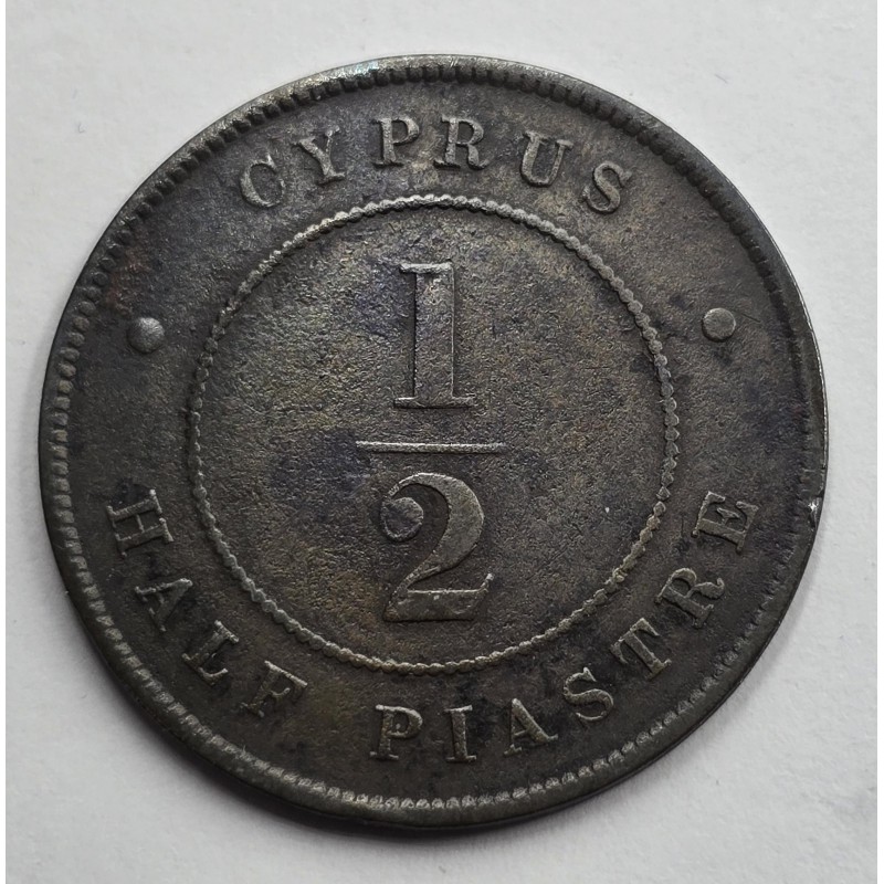 CYPRUS 1/2 PIASTRE COIN 1879 QUEEN VICTORIA  WORLD COINS