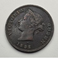 CYPRUS 1/2 PIASTRE RARE COIN 1882 H QUEEN VICTORIA 