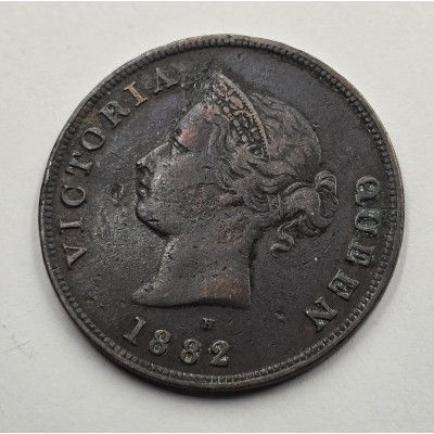 CYPRUS 1/2 PIASTRE RARE COIN 1882 H QUEEN VICTORIA 