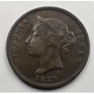 CYPRUS 1 PIASTRE COIN 1879 QUEEN VICTORIA 