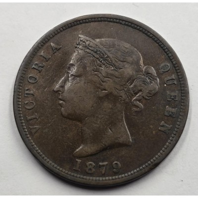 CYPRUS 1 PIASTRE COIN 1879 QUEEN VICTORIA 
