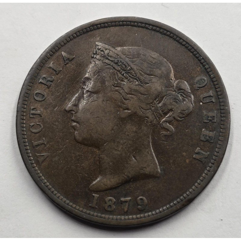CYPRUS 1 PIASTRE COIN 1879 QUEEN VICTORIA AU+ WORLD COINS