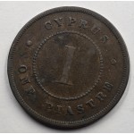 CYPRUS 1 PIASTRE COIN 1879 QUEEN VICTORIA AU+ WORLD COINS