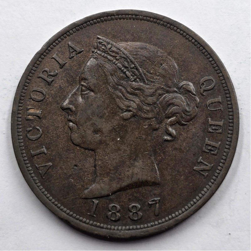 CYPRUS 1 PIASTRE COIN 1887 QUEEN VICTORIA EXF WORLD COINS