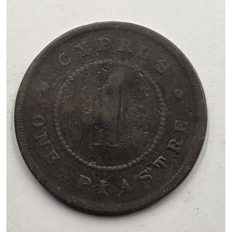 CYPRUS 1 PIASTRE RARE COIN 1900 QUEEN VICTORIA 