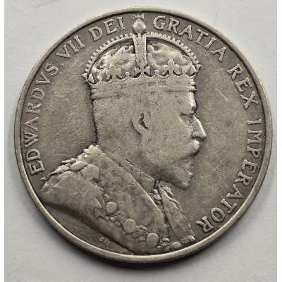 CYPRUS SILVER 18 PIASTRES 1907 KING EDWARD COIN RARE