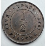 CYPRUS KGV 1/2 PIASTRE COIN 1930 IN TOP UNC CONDITION WORLD COINS