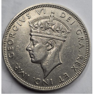 CYPRUS TWO SHILLINGS COIN 1947 KGVI AU 