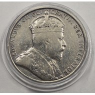 CYPRUS SILVER 18 PIASTRES 1907 KING EDWARD COIN VF-EXF