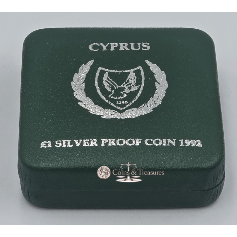 CYPRUS 1992 SILVER PROOF COIN BARCELONA OLYMPICS WORLD COINS