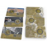 GREECE 2024 RESTORATION OF DEMOCRACY 2 EURO X 3 COIN CARDS WORLD COINS