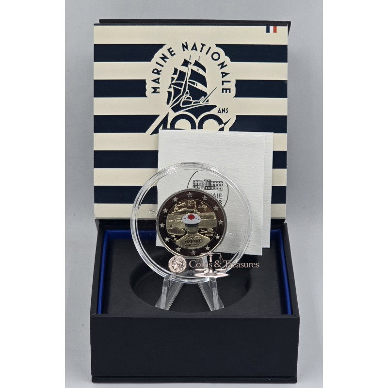 France 2026 French Navy 2 euro BE Proof colored coin WORLD COINS