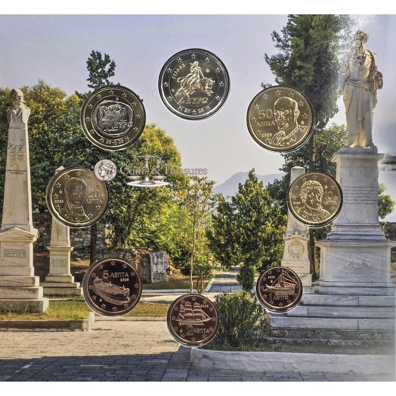 GREECE 2026 COMPLETE YEAR EURO SET IN COIN BLISTER Aetolia-Acarnania WORLD COINS