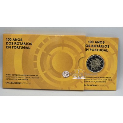 Portugal 2 Euro coin 100 Year Rotary in Portugal 2026 Proof
