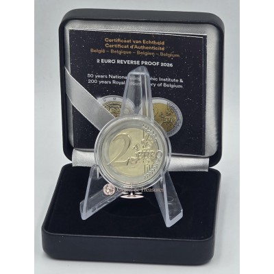 Belgium 2026 National Geographic Royal Observatory 2 Euro Reverse Proof Coin 