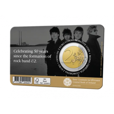 Ireland 2 euro 2026 U2 50th Anniversary 2026 Coin card