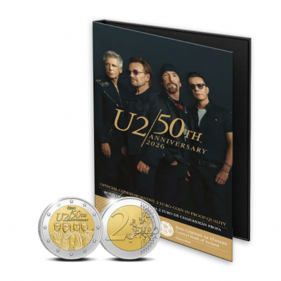 Ireland 2 euro 2026 U2 50th Anniversary 2026 PROOF Coin 
