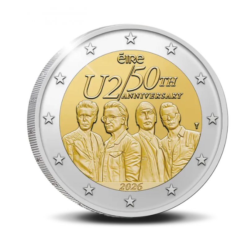 Ireland 2 euro 2026 U2 50th Anniversary 2026 PROOF Coin  WORLD COINS
