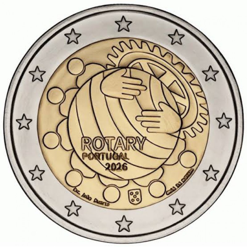 Portugal 2026 UNC 2 Euro coin Rotary Foundation WORLD COINS