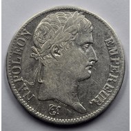 France Napoleon Bonaparte Silver 5 Francs coin 1812 A