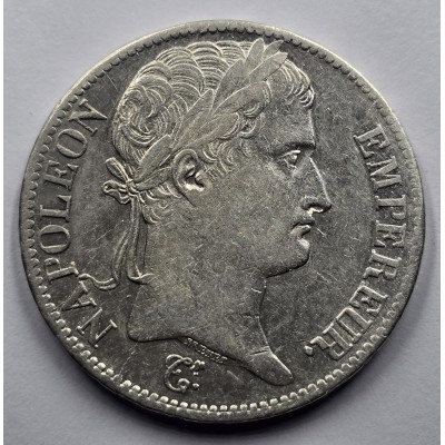 France Napoleon Bonaparte Silver 5 Francs coin 1812 A