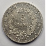 France Napoleon Bonaparte Silver 5 Francs coin 1812 A WORLD COINS