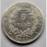 France Napoleon Bonaparte Silver 5 Francs coin 1811 A WORLD COINS