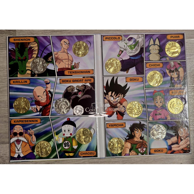 France 2026 Dragon Ball Complete Medal coin Collection in Album WORLD COINS