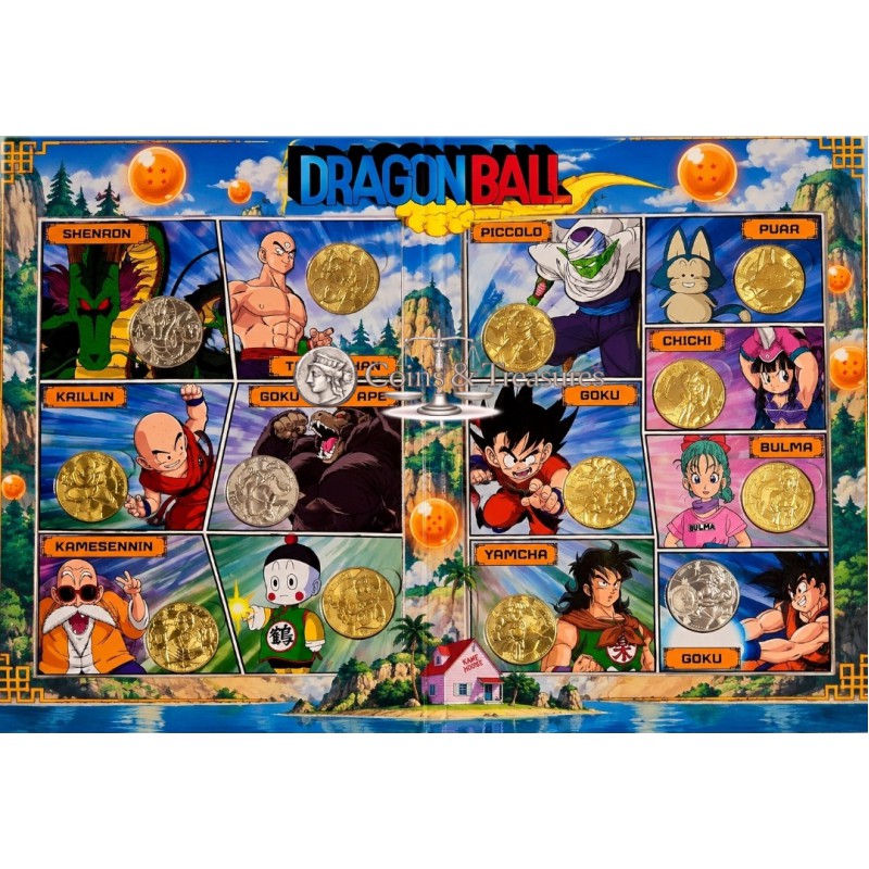 France 2026 Dragon Ball Complete Medal coin Collection in Album WORLD COINS