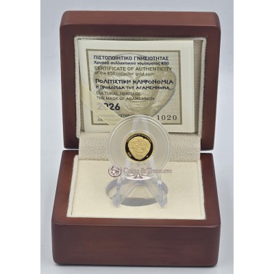 Greece 50 Euro Gold coin 2026 THE MASK OF AGAMEMNON