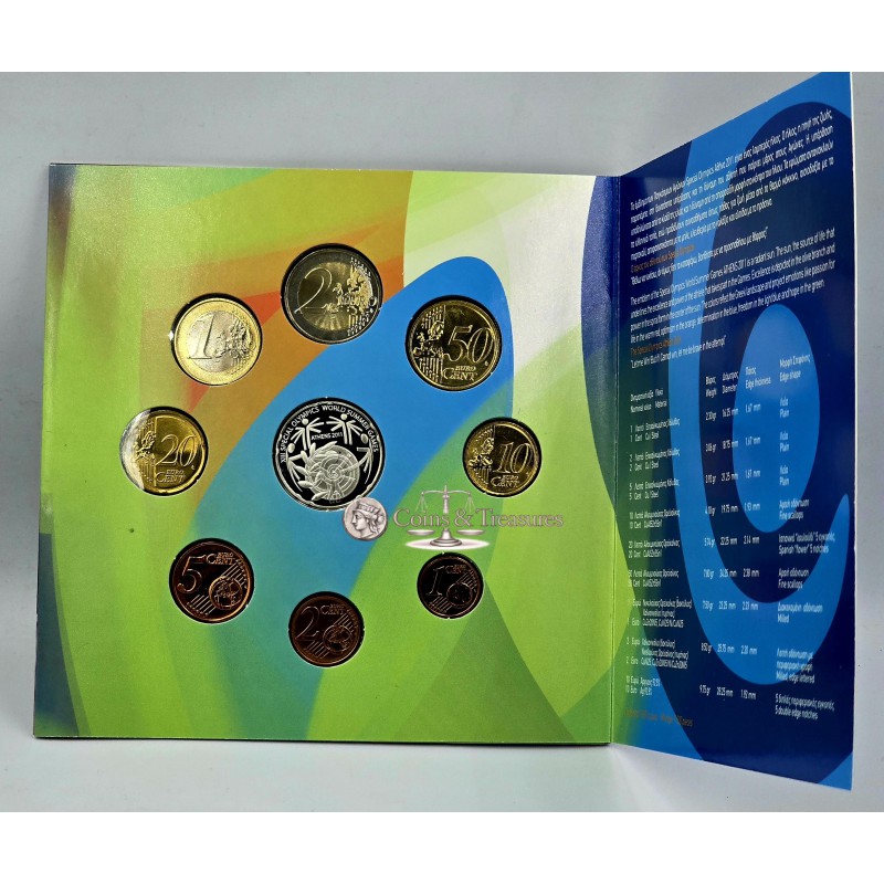 Greece 2011 Special Olympics Summer Games Silver + 10 Euro Coin B WORLD COINS