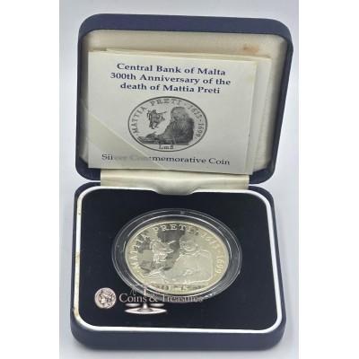 Malta 1999 The Death Of Mattia Preti Silver Proof coin