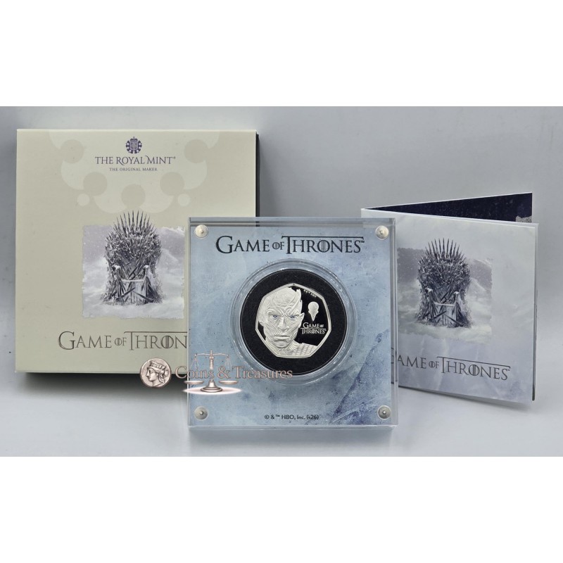 UK 2026 Game of Thrones Ice Silver Proof 50p coin GOLD AND SILVER BULLION
