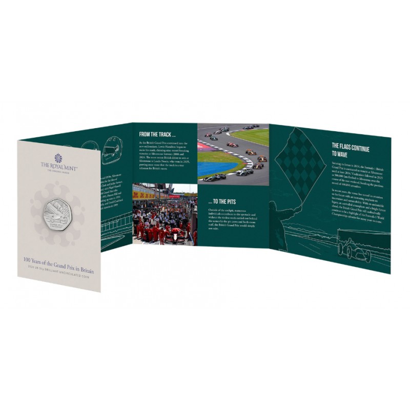 UK 100 Years of the Grand Prix in Britain 2026 Coin in Blister WORLD COINS