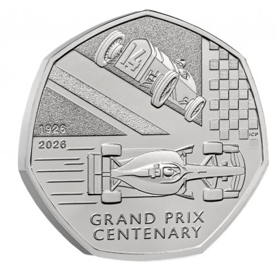 UK 100 Years of the Grand Prix in Britain 2026 Coin in Blister