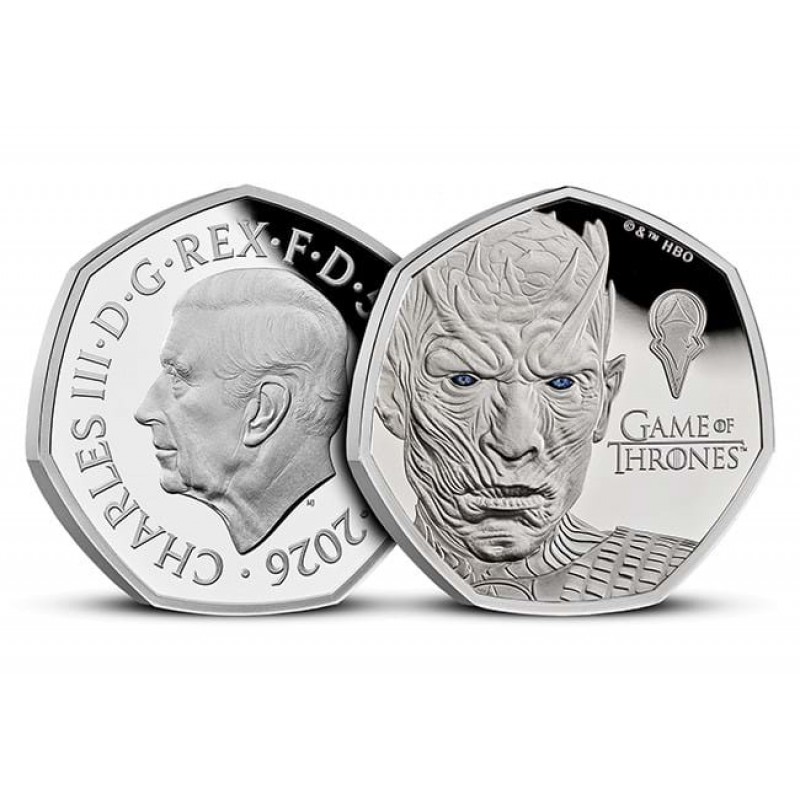 UK 2026 Game of Thrones Ice Silver Proof 50p coin GOLD AND SILVER BULLION