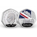 UK 2026 Grand Prix Centenary Silver Proof Piedfort 50p coin GOLD AND SILVER BULLION