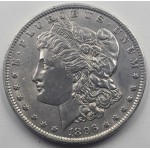 US AMERICA MORGAN SILVER DOLLAR COIN 1896 AU WORLD COINS